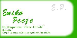 eniko pecze business card